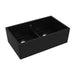 Shaws MS3320 33" Shaker Low Divide Double Bowl Apron Front Fireclay Kitchen Sink