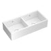 Shaws MS3320 33" Shaker Low Divide Double Bowl Apron Front Fireclay Kitchen Sink