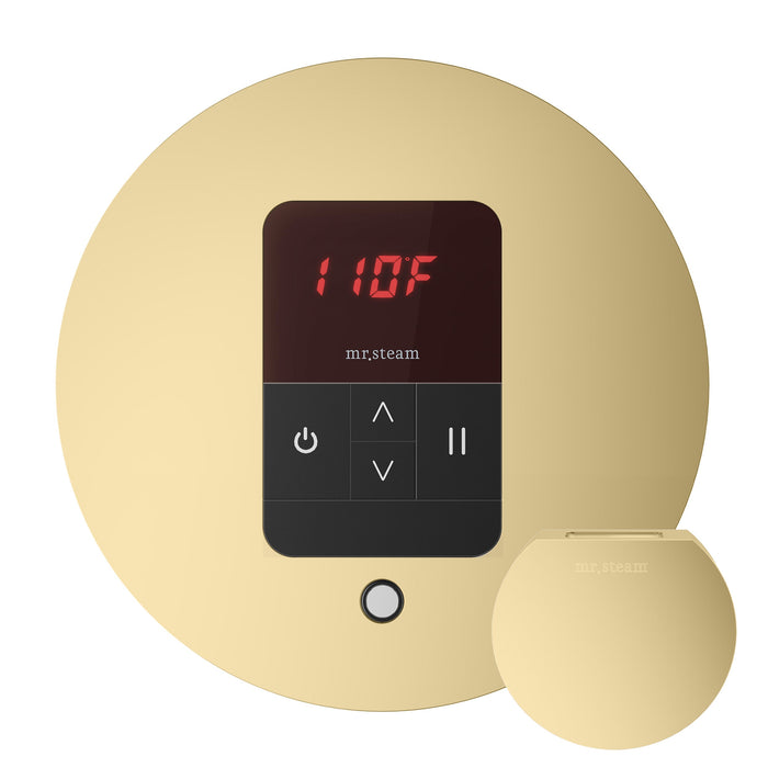 Mr. Steam MSITEMPORD-SB iTempo® Round in Satin Brass