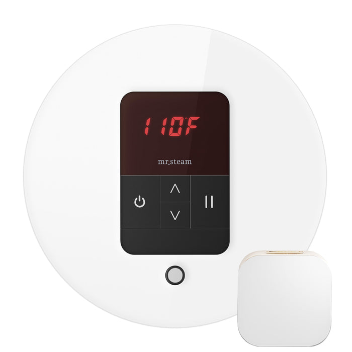 Mr. Steam MSITEMPORD-WH iTempo® Round in White