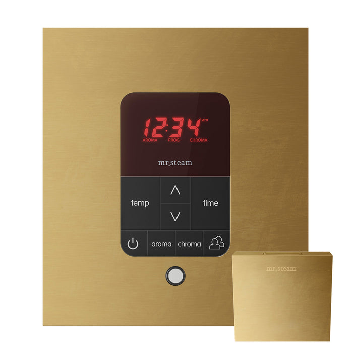 Mr. Steam MSITPLUSSQ-RAW iTempoPlus® Square Unfinished Brass