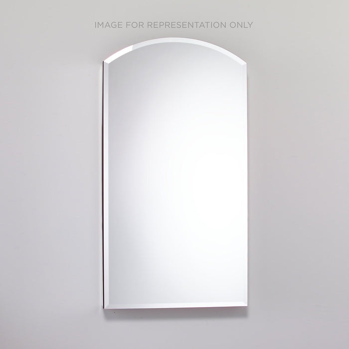 M Series 19-1/4" x 43-3/8" x 4" arch top cabinet with bevel edge, left hinge, electric, night light and defogger