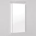 M Series 19-1/4" x 39-3/8" x 4" flat top cabinet with polished edge, right hinge, electric, night light and defogger