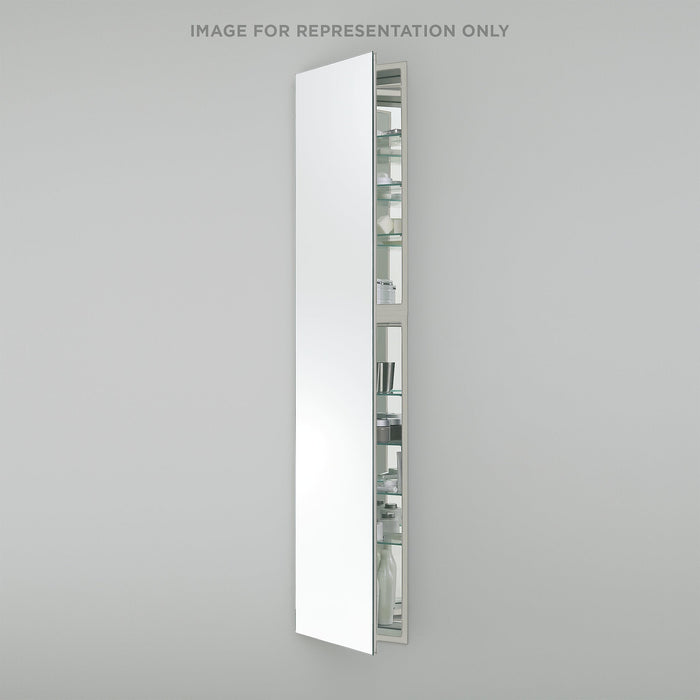 M Series 19-1/4" x 70" x 4" full length cabinet with bevel edge, left hinge and non-electric