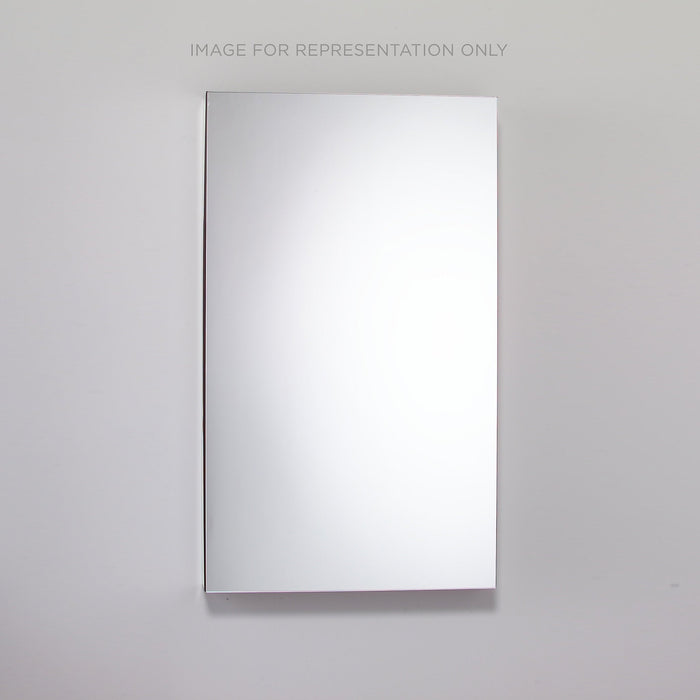 M Series 23-1/4" x 30" x 4" flat top cabinet with polished edge, left hinge, electric, night light and defogger