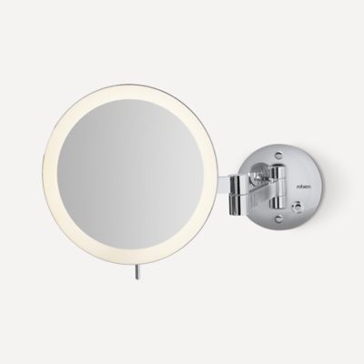 Robern Mag Mirror Wall-Mount Magnification Mirror, Lit, 5X Magnification