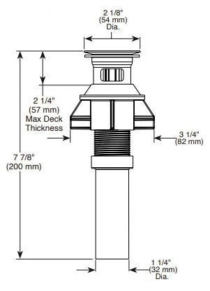 Peerless RP103419PC Push Pop Assembly