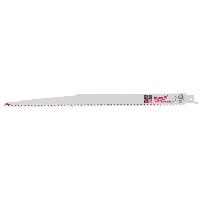 Milwaukee 48-00-5037 12" | 5-TPI SAWZALL Blades (Pack of 5)