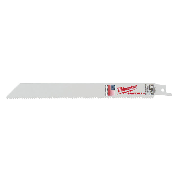 Milwaukee 48-00-5093 8" | 8/12-TPI SAWZALL Blades (Pack of 5)
