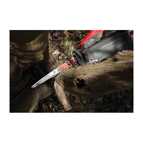 Milwaukee 48-00-5332 9" | 3-TPI The AX with Carbide Teeth for Pruning & Clean Wood SAWZALL Blades (Pack of 3)