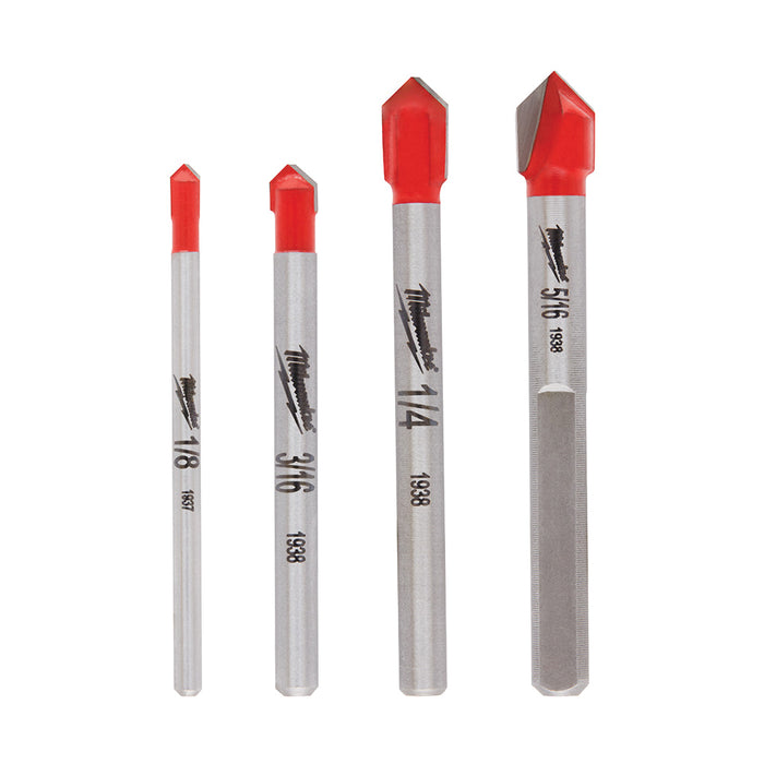 Milwaukee 48-20-8988 Glass and Tile Bit Set (4-Piece)