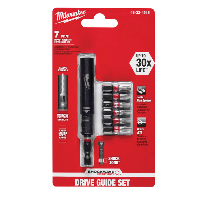Milwaukee 48-32-4515 SHOCKWAVE Impact Magnetic Drive Guide Set (7-Piece)