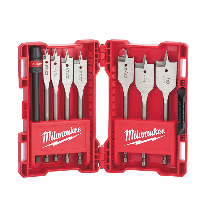 Milwaukee 49-22-0175 6" Flat Boring Bit Universal Set (8-Piece)