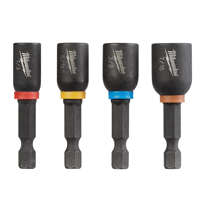 Milwaukee 49-66-4562 1-7/8" SHOCKWAVE Impact Duty Magnetic Nut Driver Set (4-Piece)