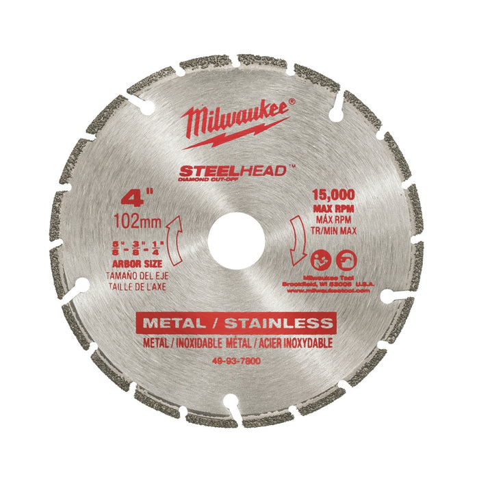 Milwaukee 49-93-7800 4" SteelHead Diamond Cut-Off