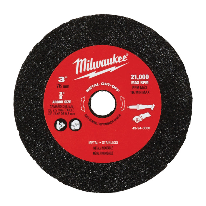 Milwaukee 49-94-3000 3" Metal Cut Off Wheel (Pack of 3)