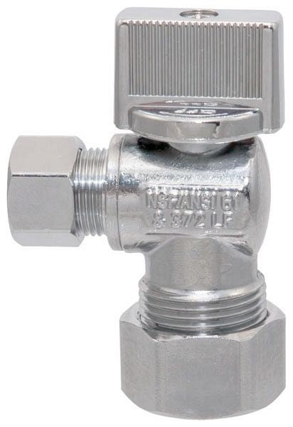 NIBCO 7145-LF_5/8X1/4 5/8"OD Compression x 1/4"OD Compression 1/4-Turn Angle Supply Stop Valve