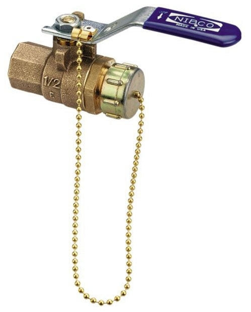 NIBCO T-585-70-HC_3/4 3/4" Threaded x MHT & Cap Ball Valve | T-585-70-HC Series