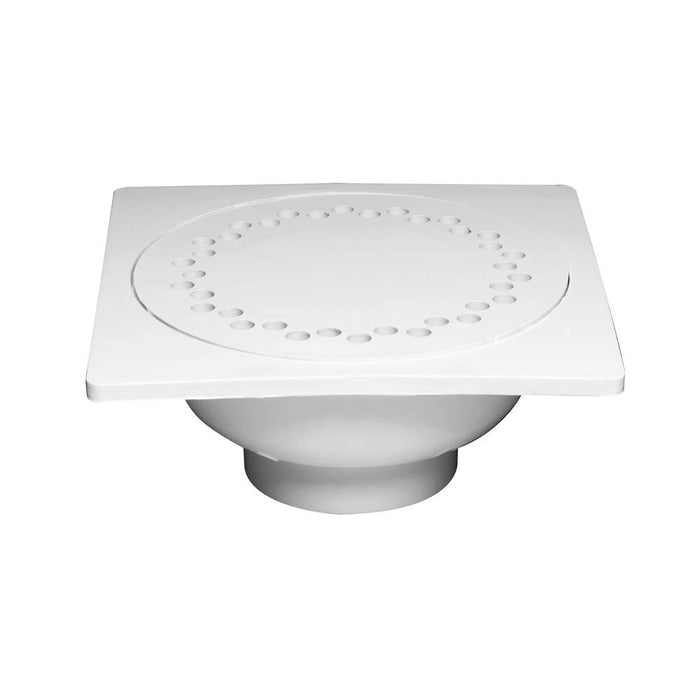 Oatey 43633 Bell Trap Drain, 3 x 4 in Nominal, Snap-In Connection, PVC, White