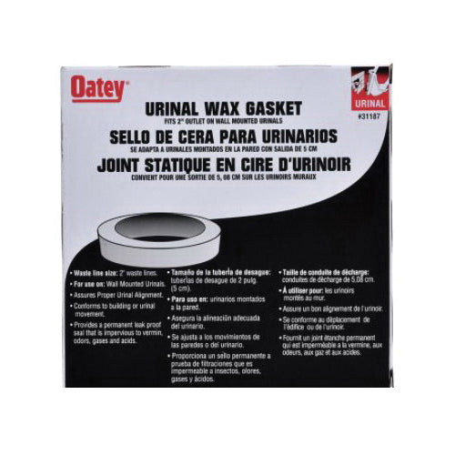 Oatey 31187 Urinal Wax Ring, Wa, For Use With: 2 in Wall-Mounted Urinal Outlets