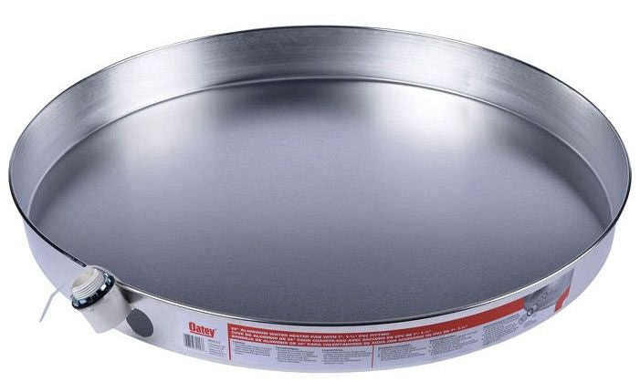 Oatey 34156 28" Aluminum Water Heater Drain Pan w/ PVC Adapter