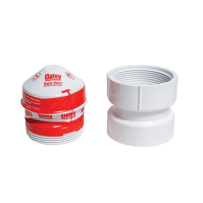 Oatey 39225 Sure-Vent Air Admittance Valve, 1-1/2 in Connection, NPT Connection, 20 Branch, 8 Stack DFU, PVC