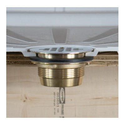 Oatey 42150 No-Calk Shower Drain With Stainless Steel Strainer, Compression Connection, Stainless Steel Grid