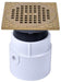 Oatey 72148 4" PVC Pipe Base General Purpose Drain with 6" Brass Grate & Square Ring