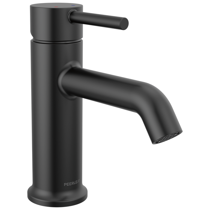 Peerless Precept P1647LF Single Top Handle Lavatory Faucet - Matte Black