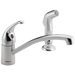 Delta P188501LF Tunbridge Single Handle Kitchen Faucet with Matching Side Spray