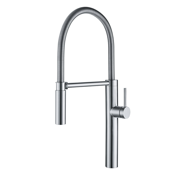 Franke Pescara PES-SP-304 Single Handle Semi-Pro Kitchen Faucet with Magnetic Sprayer Dock - Stainless Steel