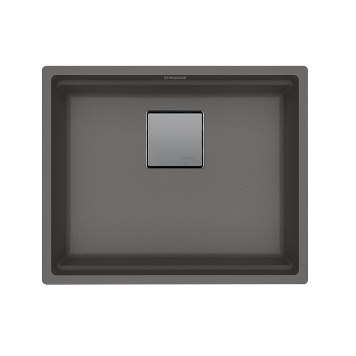 Franke Peak Undermount Single Bowl 22.06 x 18.21 in Granite Kitchen Sink - Stone Grey