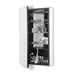 PL Series 15-1/4" x 39-3/8" x 4" flat top cabinet with polished edge, left hinge, black interior and electric