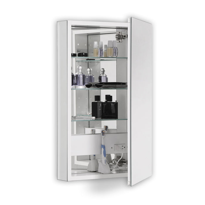 PL Series 15-1/4" x 39-3/8" x 4" flat top cabinet with bevel edge, right hinge, classic gray interior and electric