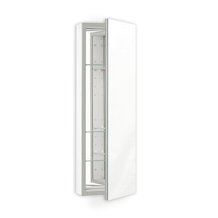 PL Series 15-1/4" x 39-3/8" x 4" flat top cabinet with polished edge, non-handed (reversible), classic gray interior and non-electric