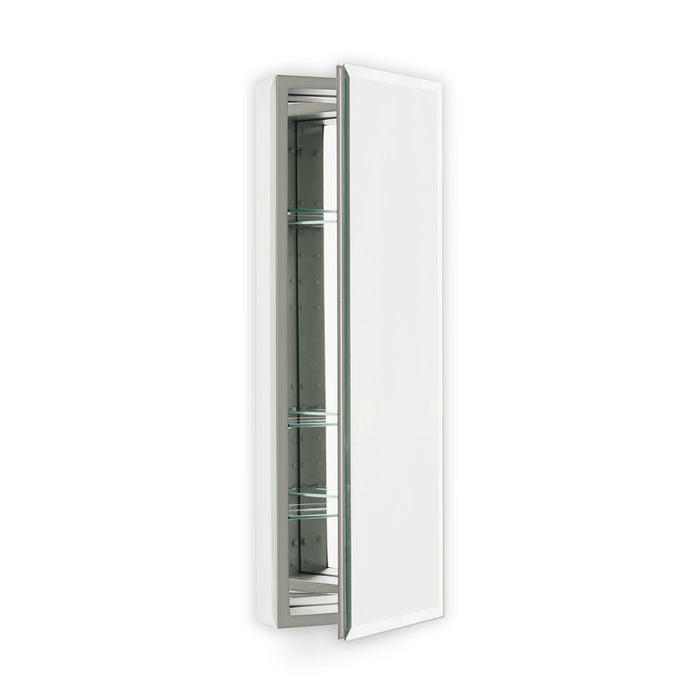 PL Series 15-1/4" x 39-3/8" x 4" flat top cabinet with bevel edge, non-handed (reversible), white interior and non-electric