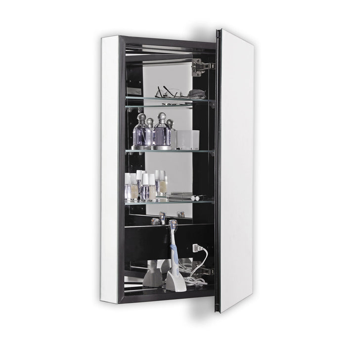 PL Series 23-1/4" x 39-3/8" x 4" flat top cabinet with bevel edge, right hinge, black interior and electric