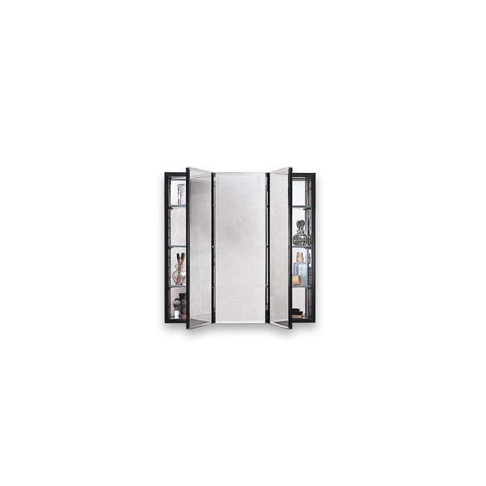 PL Series 30" x 30" x 4" three door cabinet with bevel edge, black interior and non-electric