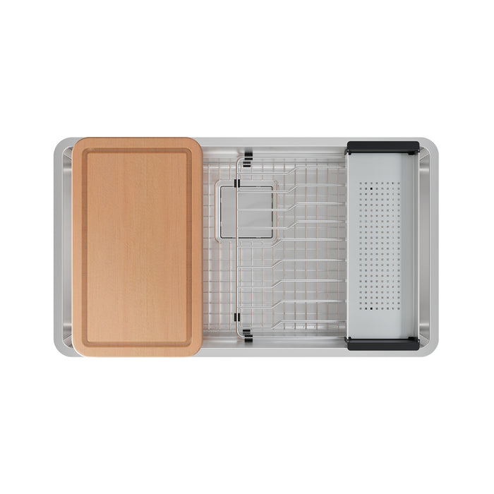 Franke Pescara PTX110-31-WKC Undermount Single Bowl 32.5 x 18.56 in Granite Kitchen Sink - Pearl
