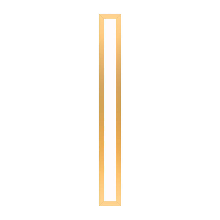 Profiles 3-1/2" x 30" x 4-5/8" framed lighting in matte gold with 4000 kelvin temperature (cool light)
