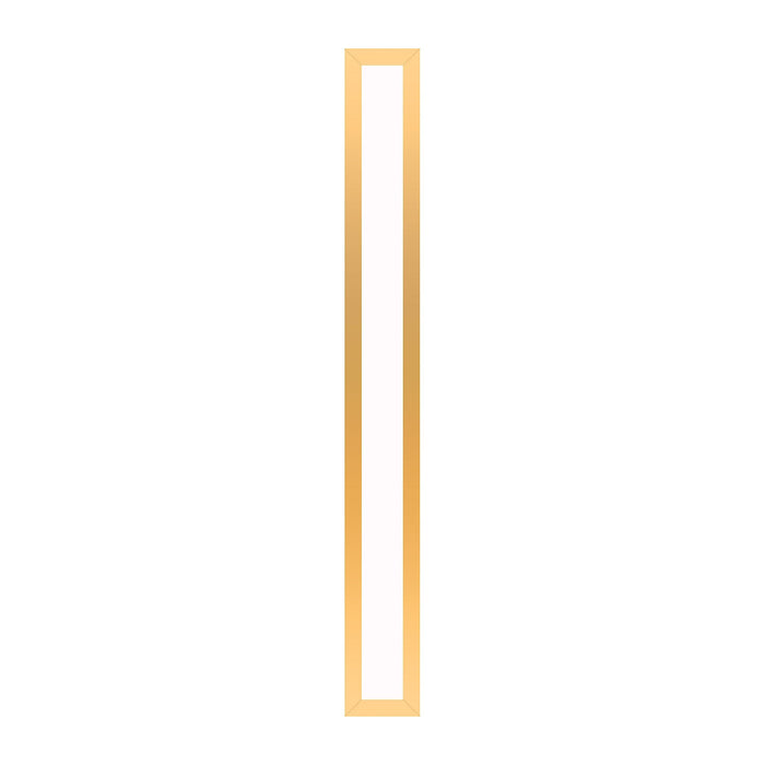 Profiles 3-1/2" x 30" x 4-5/8" framed lighting in matte gold with variable 2700K to 5600K temperature (warm to cool light)