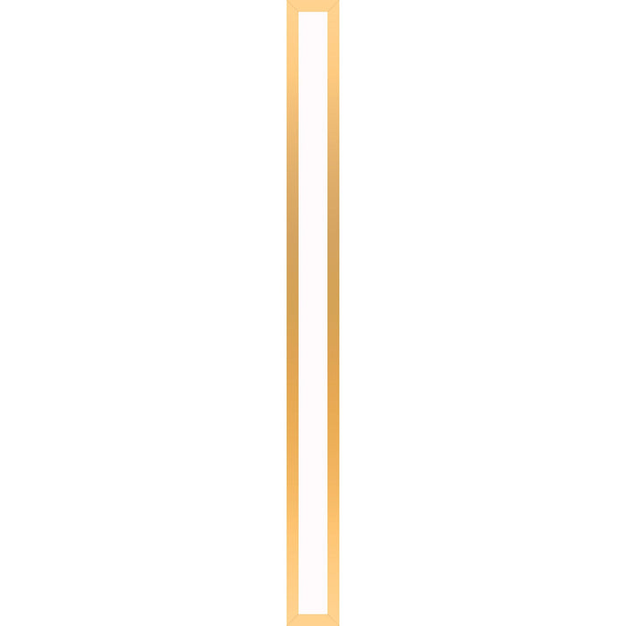Profiles 3-1/2" x 39-3/8" x 4-5/8" framed lighting in matte gold with 4000 kelvin temperature (cool light)
