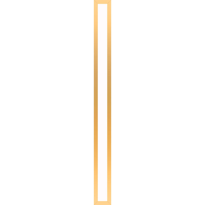 Profiles 3-1/2" x 39-3/8" x 4-5/8" framed lighting in matte gold with variable 2700K to 5600K temperature (warm to cool light)