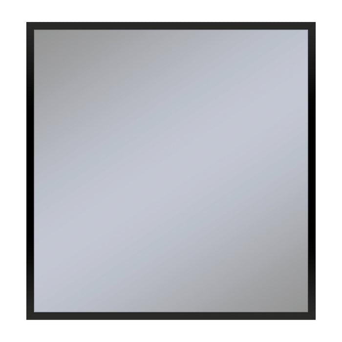 Profiles 29-1/8" x 29-7/8" x 3/4" framed mirror in matte black