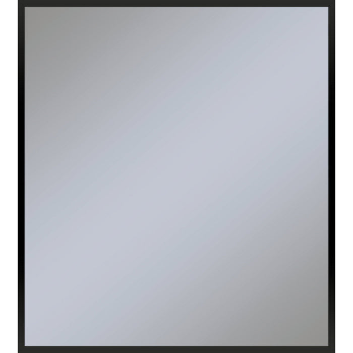 Profiles 35-1/8" x 39-1/4" x 3/4" framed mirror in matte black