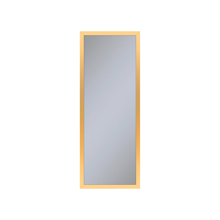 Profiles 11-1/4" x 30" x 4" framed cabinet in matte gold with electrical outlet, USB charging ports, magnetic storage strip and left hinge