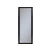 Profiles 11-1/4" x 30" x 6" framed cabinet in matte black with electrical outlet, USB charging ports, magnetic storage strip and right hinge