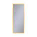 Profiles 15-1/4" x 39-3/8" x 6" framed cabinet in matte gold with electrical outlet, USB charging ports, magnetic storage strip and left hinge