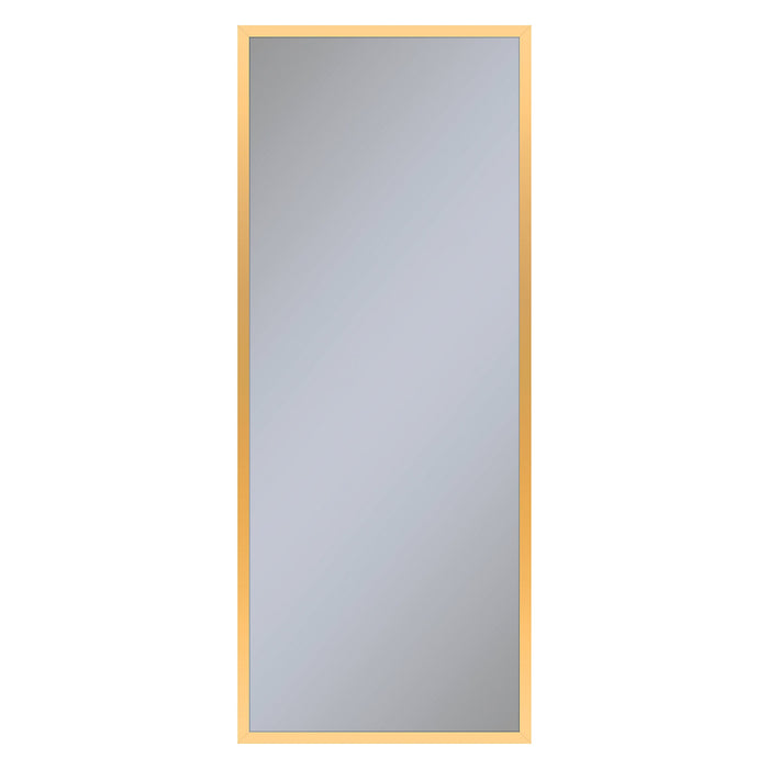 Profiles 19-1/4" x 48" x 4" framed cabinet in matte gold with electrical outlet, USB charging ports, magnetic storage strip and left hinge