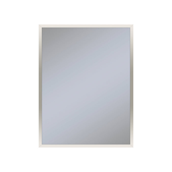 Profiles 23-1/4" x 30" x 4" framed cabinet in polished nickel with electrical outlet, USB charging ports, magnetic storage strip and left hinge